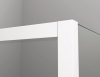 Ronal Sanswiss drzwi wahadłowe jednoczęściowe lewe ze ścianką stałą w linii 80-140x0-200 cm, szkło przezroczyste, profile WHITE LINE biały mat CA31CGSM10907